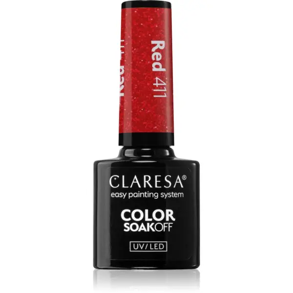 Claresa Claresa SoakOff UV/LED Color Sunny Garden gel lak za nohte odtenek Red 411 5 g