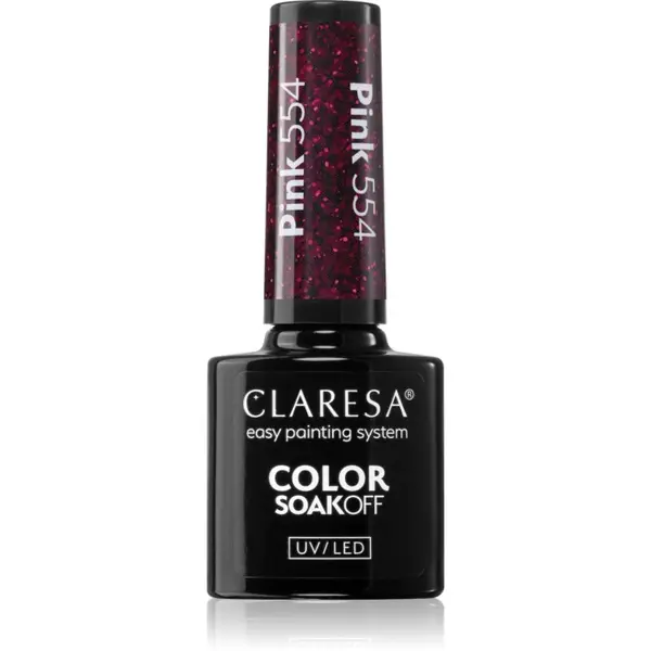 Claresa Claresa SoakOff UV/LED Color Warm Feelings gel lak za nohte odtenek Pink 554 5 g