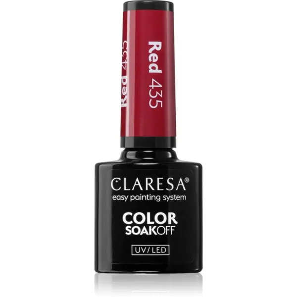 Claresa Claresa SoakOff UV/LED Color Warm Feelings gel lak za nohte odtenek Red 435 5 g