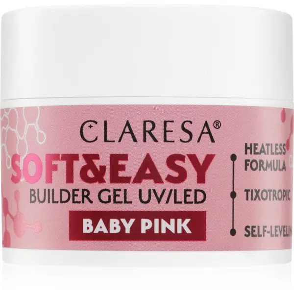 Claresa Claresa Soft&Easy Builder Gel osnovni gel za nohte odtenek Baby Pink 12 g