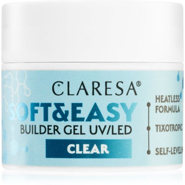 Claresa Claresa Soft&Easy Builder Gel osnovni gel za nohte odtenek Clear 12 g