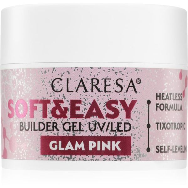 Claresa Claresa Soft&Easy Builder Gel osnovni gel za nohte odtenek Glam Pink 12 g