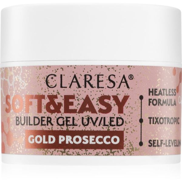 Claresa Claresa Soft&Easy Builder Gel osnovni gel za nohte odtenek Gold Prosecco 12 g