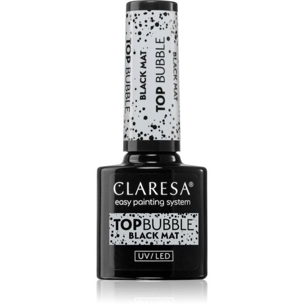 Claresa Claresa UV/LED Top Bubble gel nadlak za nohte mat odtenek Black Mat 5 g