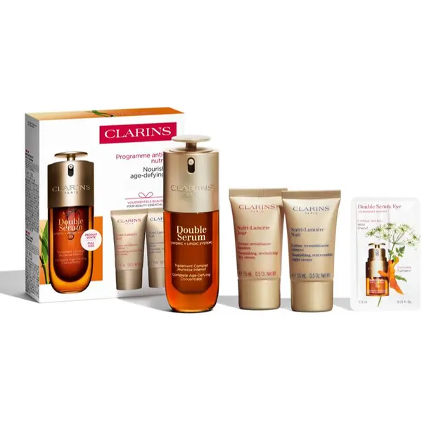 Clarins Clarins Double Serum & Nutri-Lumière Collection darilni set za zrelo kožo