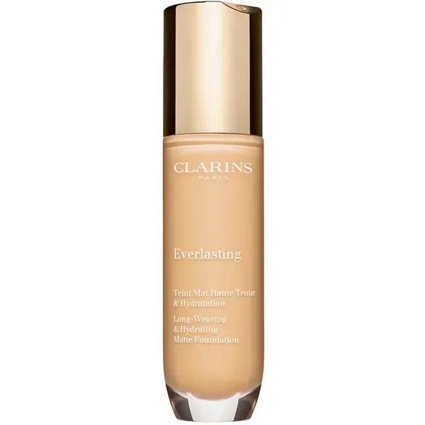 Clarins Clarins Everlasting Foundation dolgoobstojen tekoči puder z mat učinkom odtenek 101W - Linen 30 ml