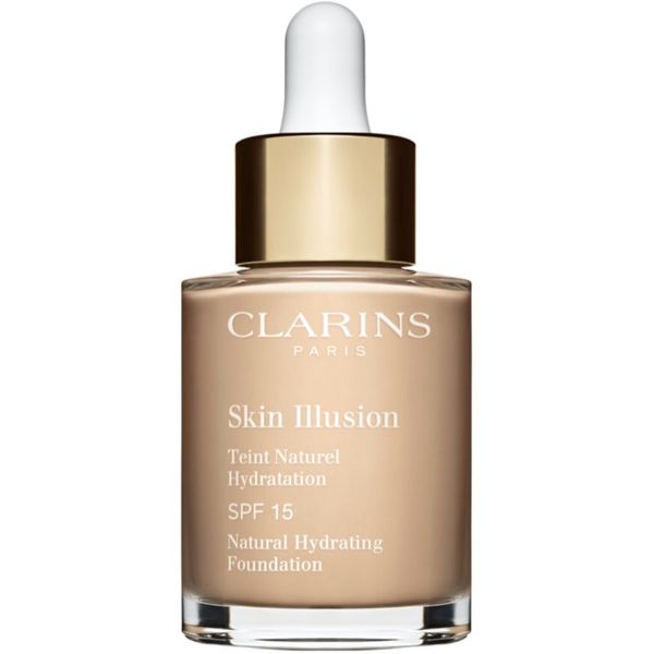 Clarins Clarins Skin Illusion Natural Hydrating Foundation posvetlitveni vlažilni tekoči puder SPF 15 odtenek 105N Nude 30 ml