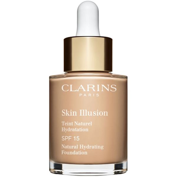 Clarins Clarins Skin Illusion Natural Hydrating Foundation posvetlitveni vlažilni tekoči puder SPF 15 odtenek 108.3N Organza 30 ml