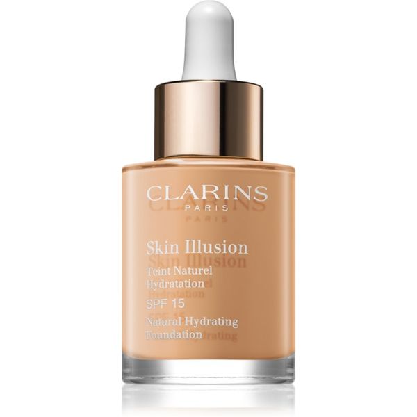 Clarins Clarins Skin Illusion Natural Hydrating Foundation posvetlitveni vlažilni tekoči puder SPF 15 odtenek 112.3 Sandalwood 30 ml