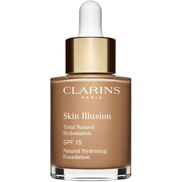 Clarins Clarins Skin Illusion Natural Hydrating Foundation posvetlitveni vlažilni tekoči puder SPF 15 odtenek 114N Cappuccino 30 ml