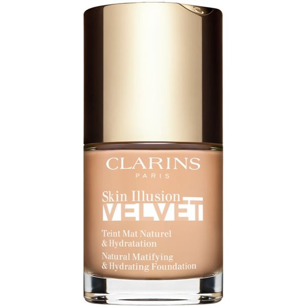 Clarins Clarins Skin Illusion Velvet tekoči puder z mat finišem s hranilnim učinkom odtenek 102.5C 30 ml