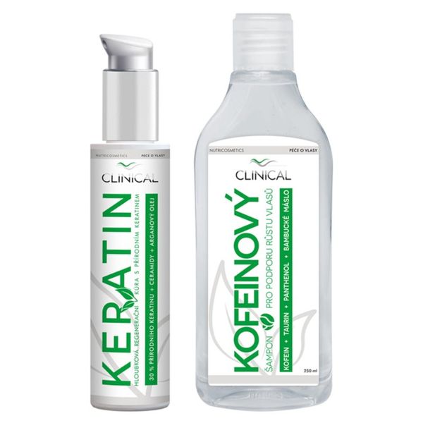 Clinical Clinical Keratin treatment + Caffeine shampoo set (za moške in ženske)