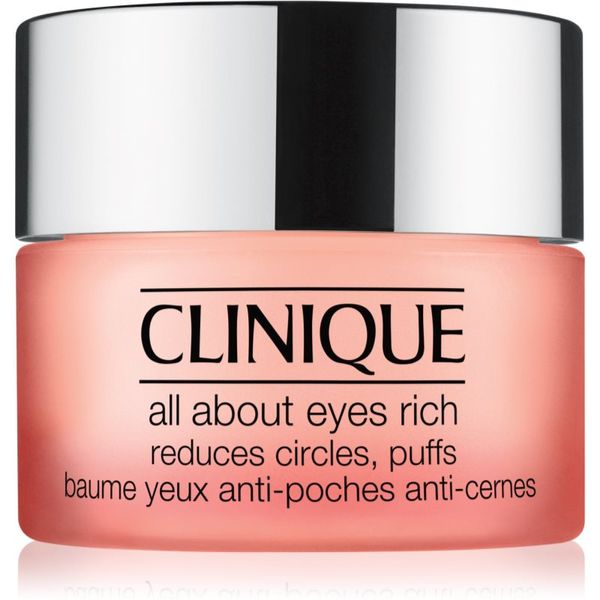 Clinique Clinique All About Eyes™ Rich vlažilna krema za predel okoli oči proti oteklinam in temnim kolobarjem 15 ml