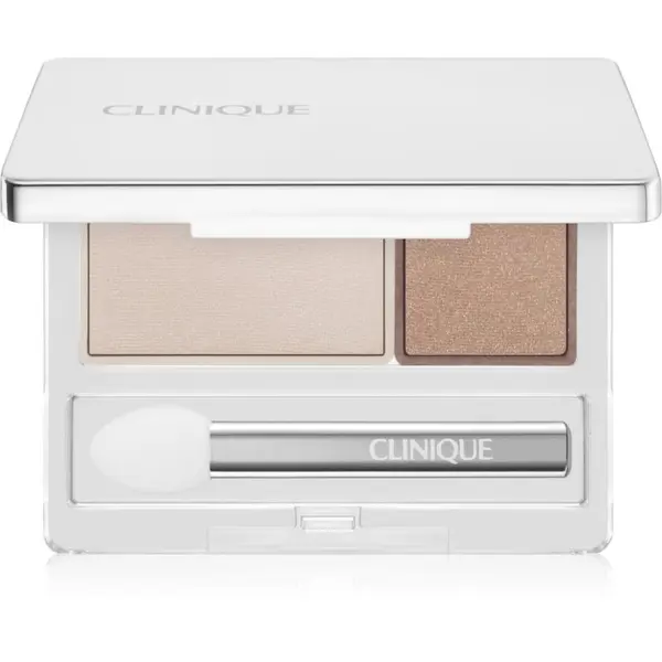 Clinique Clinique All About Shadow™ Duo duo senčila za oči odtenek Ivory Bisque/Bronze Satin - Shimmer 1.7 g
