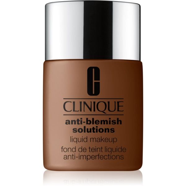 Clinique Clinique Anti-Blemish Solutions™ Liquid Makeup prekrivni tekoči puder za mastno k aknam nagnjeno kožo odtenek WN 125 Mahogany 30 ml