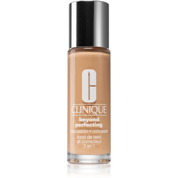 Clinique Clinique Beyond Perfecting™ Foundation + Concealer puder in korektor 2 v 1 odtenek 02 Alabaster 30 ml