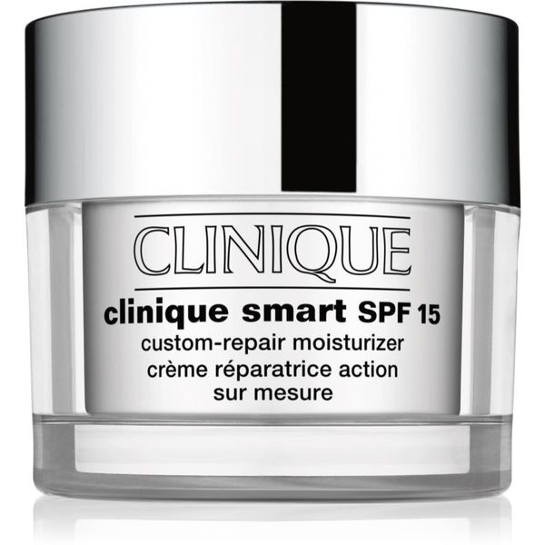 Clinique Clinique Clinique Smart™ SPF 15 Custom-Repair Moisturizer dnevna vlažilna krema proti gubam za suho in mešano kožo SPF 15 50 ml