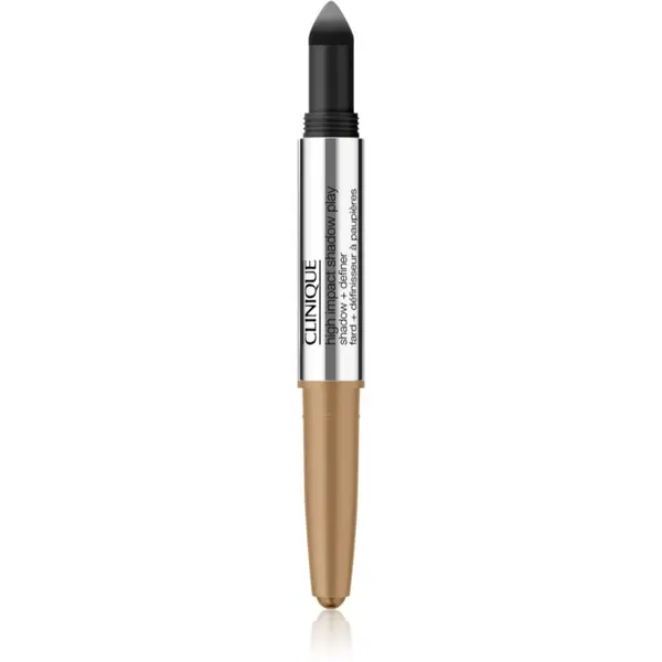 Clinique Clinique High Impact™ Shadow Play senčila za oči v svičniku duo odtenek Sparkling wine + Caviar 1.9 g