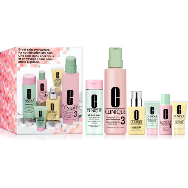 Clinique Clinique Holiday 3-Step Skincare Set For Oily Skin darilni set za mastno kožo