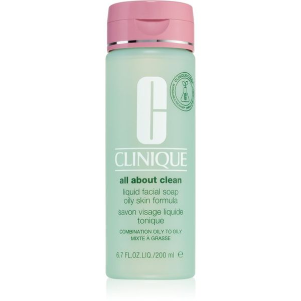 Clinique Clinique Liquid Facial Soap Oily Skin Formula tekoče milo za mastno in mešano kožo 200 ml