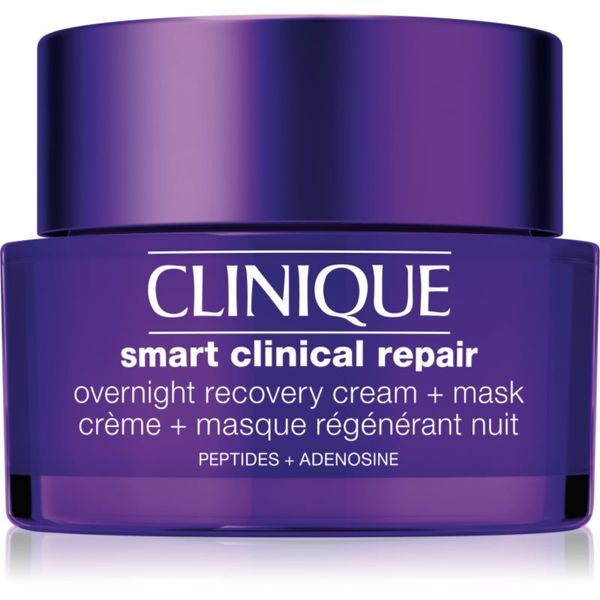 Clinique Clinique Smart Clinical™ Repair Overnight Cream & Mask nočna vlažilna maska in krema za regeneracijo in obnovo kože obraza 50 ml