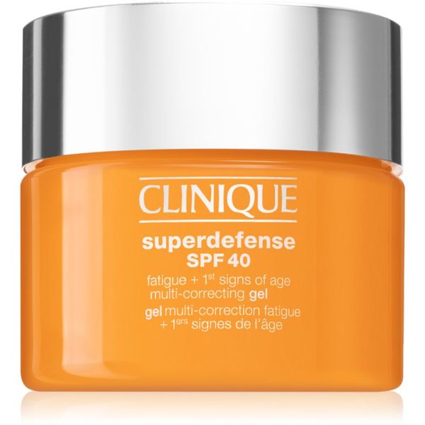 Clinique Clinique Superdefense™ SPF 40 Fatigue + 1st Signs of Age Multi Correcting Gel vlažilni gel proti prvim znakom staranja kože SPF 40 30 ml