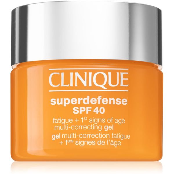 Clinique Clinique Superdefense™ SPF 40 Fatigue + 1st Signs of Age Multi Correcting Gel vlažilni gel proti prvim znakom staranja kože SPF 40 50 ml