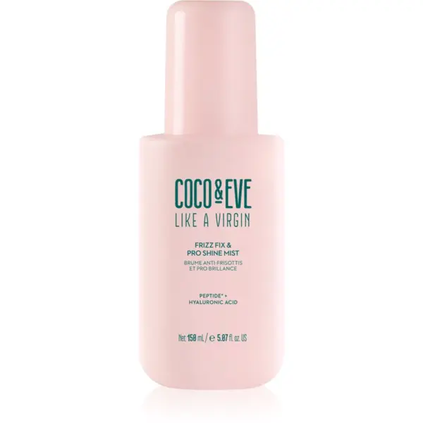 Coco & Eve Coco & Eve Like A Virgin Frizz Fix & Pro Shine Mist pršilo proti nastanku krepastih las za sijaj in mehkobo las 150 ml