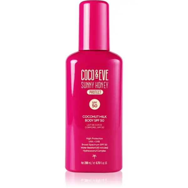Coco & Eve Coco & Eve Sunny Honey Coconut Milk Body SPF50 losjon za sončenje SPF 50 200 ml