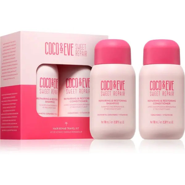 Coco & Eve Coco & Eve Sweet Repair Hair Rehab Travel Kit Potovalni set za poškodovane in barvane lase 2x70 ml