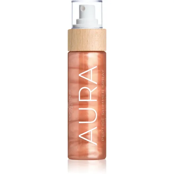 COCOSOLIS COCOSOLIS AURA Peptide Shimmer Spray vlažilno pršilo z bleščicami z vonjem Raspberry 100 ml