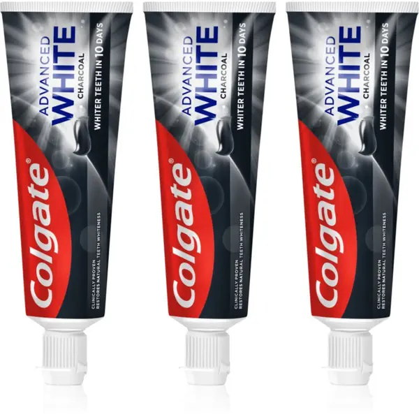 Colgate Colgate Advanced White Charcoal belilna zobna pasta z aktivnim ogljem 3x75 ml