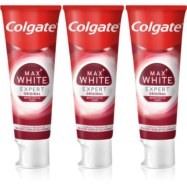 Colgate Colgate Max White Expert Original zobna pasta za beljenje zob 3x75 ml