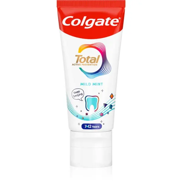 Colgate Colgate Total Junior Active Prevention Mild Mint zobna pasta za temeljito čiščenje zob in ustne votline za otroke 50 ml