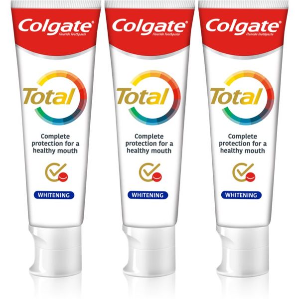 Colgate Colgate Total Whitening zobna pasta za beljenje zob 3 x 75 ml