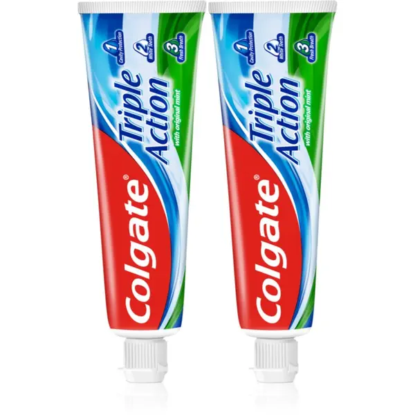Colgate Colgate Triple Action Original Mint zobna pasta 2x75 ml