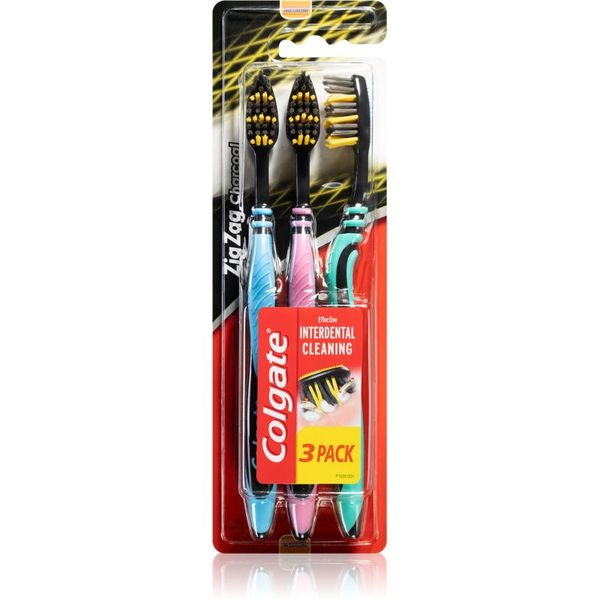 Colgate Colgate Zig Zag Charcoal zobne ščetke medium 3 kos