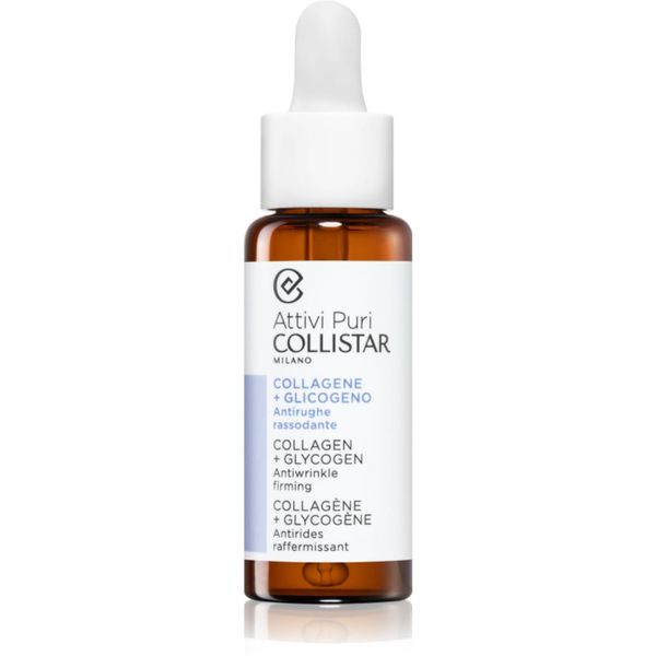 Collistar Collistar Attivi Puri Collagen+Glycogen Antiwrinkle Firming serum za obraz za zmanjšanje znakov staranja s kolagenom 30 ml