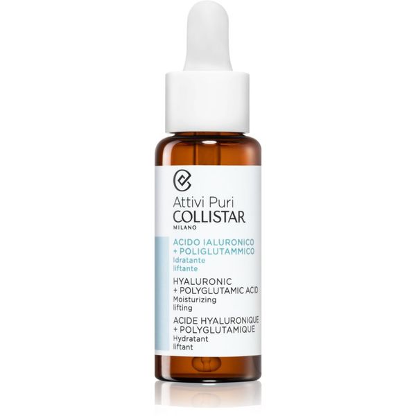 Collistar Collistar Attivi Puri Hyaluronic + Polyglutamic Acid Serum lifting serum za obraz s hialuronsko kislino 30 ml