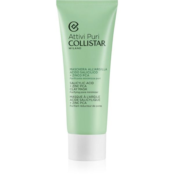 Collistar Collistar Attivi Puri Salicylic Acid + Zinc Clay Mask maska iz ilovice s hialuronsko kislino 75 ml