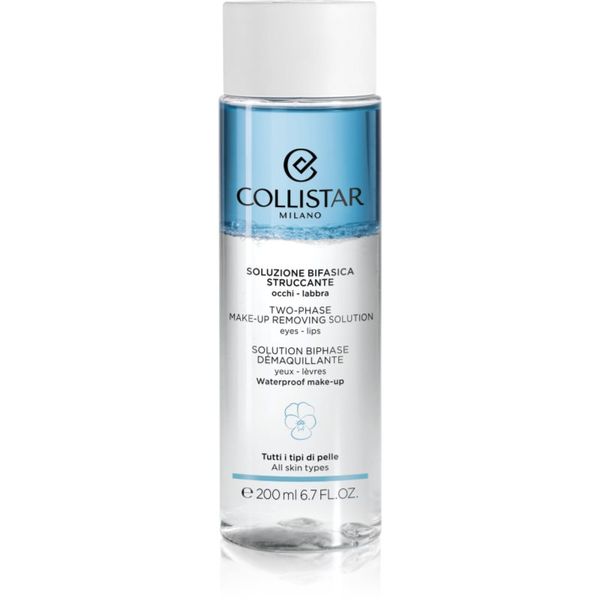 Collistar Collistar Cleansers Two-phase Make-up Removing Solution Eyes-Lips dvofazni odstranjevalec vodoodpornih ličil za oči in ustnice 200 ml