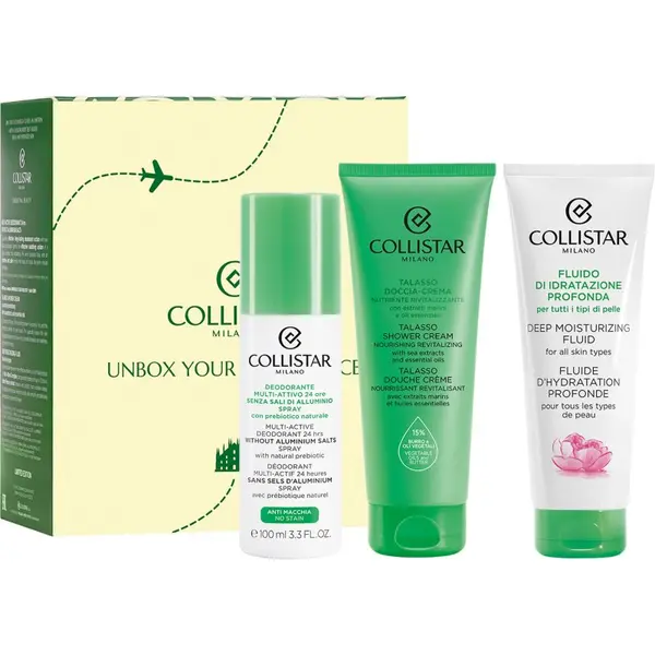 Collistar Collistar Deep Moisturizing Fluid Travel Kit Potovalni set za dehidrirano suho kožo