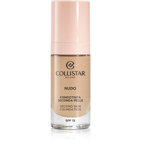 Collistar Collistar NUDO Second Skin Foundation SPF 15 posvetlitveni vlažilni tekoči puder z gladilnim učinkom odtenek 2N Beige 30 ml