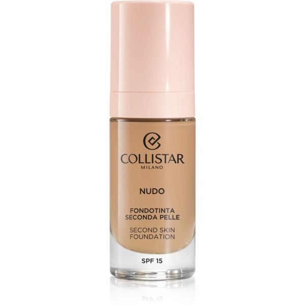 Collistar Collistar NUDO Second Skin Foundation SPF 15 posvetlitveni vlažilni tekoči puder z gladilnim učinkom odtenek 4N Sabbia 30 ml