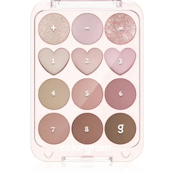 Colorgram Colorgram Pin Point Eyeshadow Palette paleta senčil za oči za popoln videz odtenek 02 Pink+Mauve 9.9 g