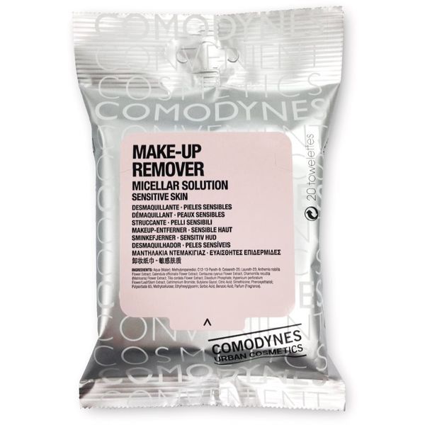 Comodynes Comodynes Make-up Remover Micellar Solution robčki za odstranjevanje ličil za občutljivo kožo 20 kos