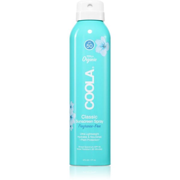 Coola Coola Fragrance Free pršilo za sončenje SPF 50 177 ml