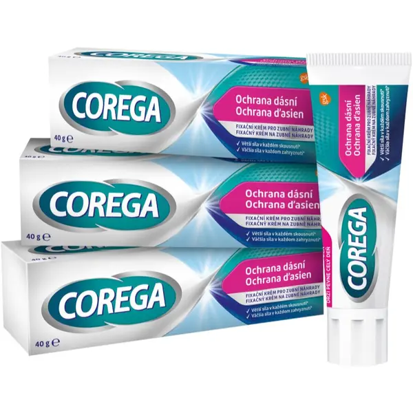 Corega Corega Gum Protection fiksacijska krema za zobne proteze 3x40 g