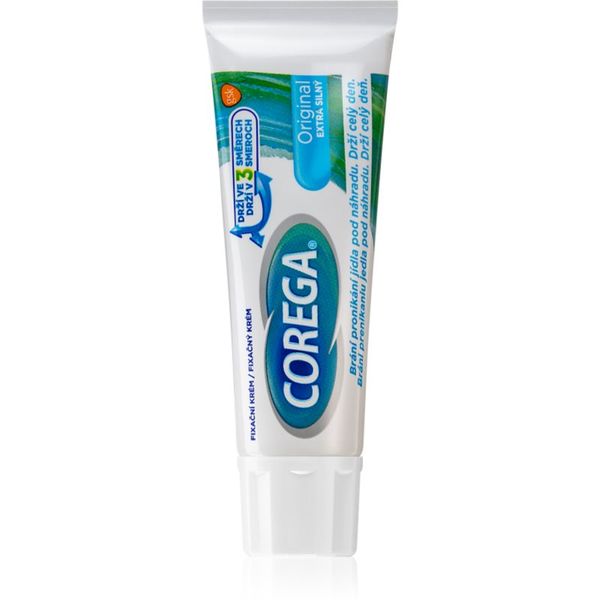 Corega Corega Original Extra Strong fiksacijska krema za zobne proteze z ekstra močnim utrjevanjem 40 g