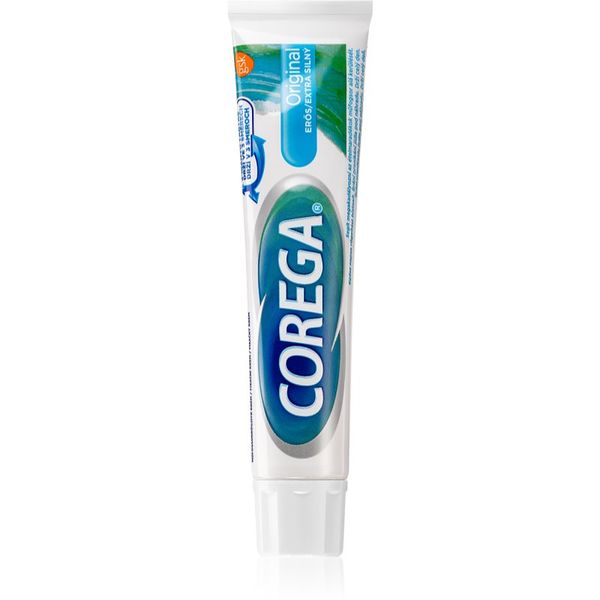 Corega Corega Original Extra Strong fiksacijska krema za zobne proteze z ekstra močnim utrjevanjem 70 g